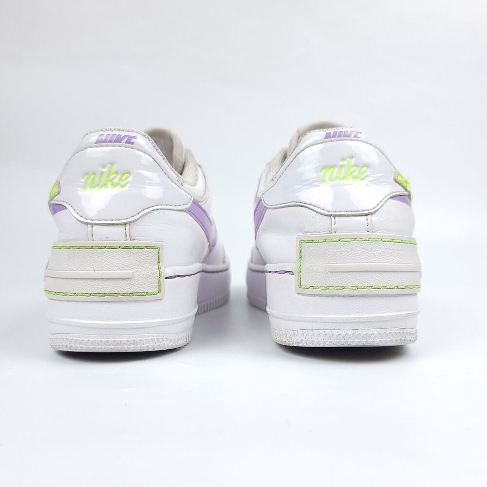 Nike Air Force 1 White Violet Shock Wild Berry Sneakers Training Shoe Womens 7.5 - Picture 4 of 9